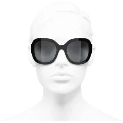 Chanel - Square Sunglasses - Black Gray - Chanel Eyewear - Avvenice