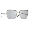 Chanel - Square Sunglasses - Light Gray - Chanel Eyewear - Avvenice