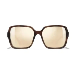Chanel - Square Sunglasses - Brown Gold Mirror - Chanel Eyewear - Avvenice