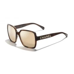 Chanel - Square Sunglasses - Brown Gold Mirror - Chanel Eyewear - Avvenice