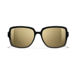 Chanel - Square Sunglasses - Black Gold Glitter - Chanel Eyewear - Avvenice
