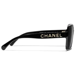Chanel - Square Sunglasses - Black Gray - Chanel Eyewear - Avvenice