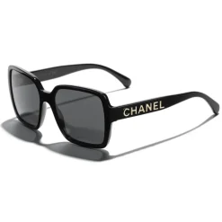 Chanel - Square Sunglasses - Black Gray - Chanel Eyewear - Avvenice