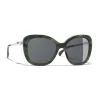 Chanel - Square Sunglasses - Green Tortoise Gray - Chanel Eyewear - Avvenice
