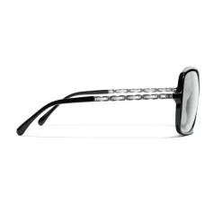 Chanel - Square Sunglasses - Black Light Gray - Chanel Eyewear - Avvenice