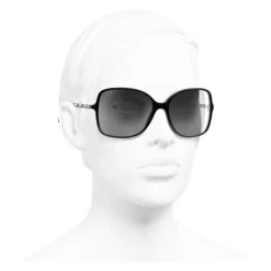 Chanel - Square Sunglasses - Black Light Gray - Chanel Eyewear - Avvenice