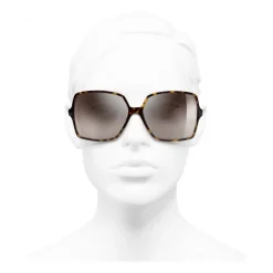 Chanel - Square Sunglasses - Dark Tortoise Beige Mirror - Chanel Eyewear - Avvenice