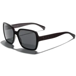 Chanel - Square Sunglasses - Dark Red Gray - Chanel Eyewear - Avvenice