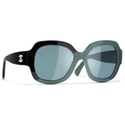 Chanel - Square Sunglasses - Black Green Blue - Chanel Eyewear - Avvenice
