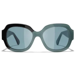 Chanel - Square Sunglasses - Black Green Blue - Chanel Eyewear - Avvenice