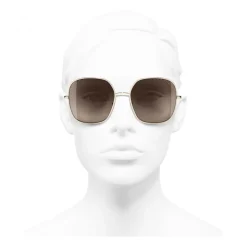 Chanel - Square Sunglasses - Gold Brown - Chanel Eyewear - Avvenice