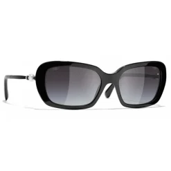 Chanel - Square Sunglasses - Black Gray - Chanel Eyewear - Avvenice