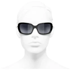 Chanel - Square Sunglasses - Black Gray - Chanel Eyewear - Avvenice