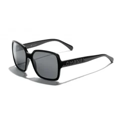 Chanel - Square Sunglasses - Black Gray - Chanel Eyewear - Avvenice