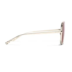 Chanel - Square Sunglasses - Gold Burgundy - Chanel Eyewear - Avvenice