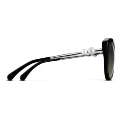 Chanel - Square Sunglasses - Black Gray Gradient - Chanel Eyewear - Avvenice