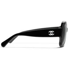 Chanel - Square Sunglasses - Black Gray - Chanel Eyewear - Avvenice