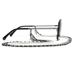 Chanel - Square Sunglasses - Dark Silver Gray - Chanel Eyewear - Avvenice