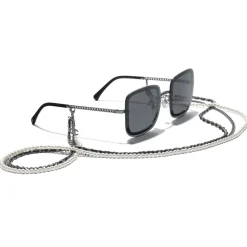 Chanel - Square Sunglasses - Dark Silver Gray - Chanel Eyewear - Avvenice