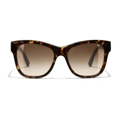 Chanel - Square Sunglasses - Dark Tortoise Brown - Chanel Eyewear - Avvenice