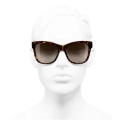 Chanel - Square Sunglasses - Dark Tortoise Brown - Chanel Eyewear - Avvenice