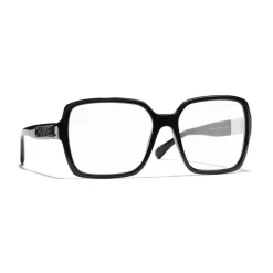 Chanel - Square Sunglasses - Black Transparent - Chanel Eyewear - Avvenice