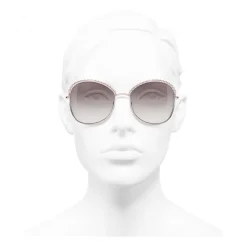 Chanel - Square Sunglasses - Pink Gold - Chanel Eyewear - Avvenice