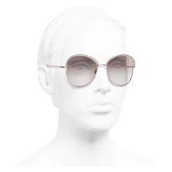Chanel - Square Sunglasses - Pink Gold - Chanel Eyewear - Avvenice