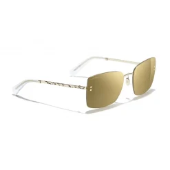 Chanel - Square Sunglasses - Gold Glitter - Chanel Eyewear - Avvenice