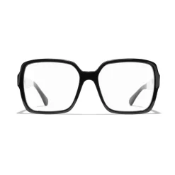 Chanel - Square Sunglasses - Black Gold Transparent - Chanel Eyewear - Avvenice