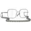 Chanel - Square Sunglasses - Dark Silver Transparent - Chanel Eyewear - Avvenice