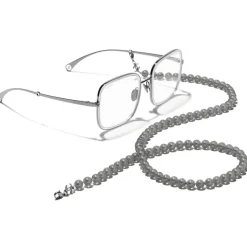 Chanel - Square Sunglasses - Dark Silver Transparent - Chanel Eyewear - Avvenice