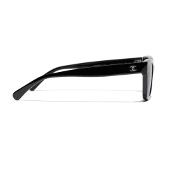 Chanel - Square Sunglasses - Black Gray - Chanel Eyewear - Avvenice