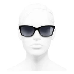 Chanel - Square Sunglasses - Black Gray - Chanel Eyewear - Avvenice