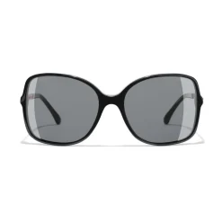 Chanel - Square Sunglasses - Black Red Gray - Chanel Eyewear - Avvenice