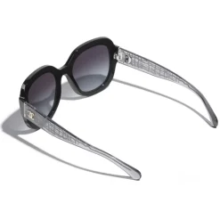 Chanel - Square Sunglasses - Black Gray - Chanel Eyewear - Avvenice