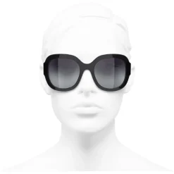 Chanel - Square Sunglasses - Black Gray - Chanel Eyewear - Avvenice