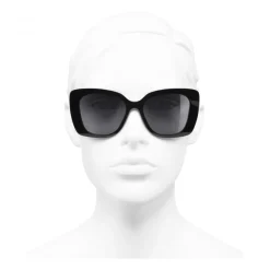 Chanel - Square Sunglasses - Black Gray - Chanel Eyewear - Avvenice