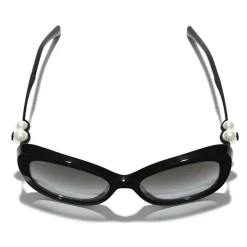 Chanel - Square Sunglasses - Black Gray - Chanel Eyewear - Avvenice