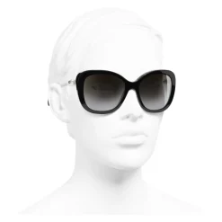 Chanel - Square Sunglasses - Black Gray - Chanel Eyewear - Avvenice