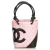 Chanel Vintage - Cambon Ligne Petit Bucket Bag - Pink Black - Leather Handbag - Luxury High Quality - Avvenice