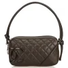 Chanel Vintage - Cambon Ligne Pochette Bag - Black - Leather and Lambskin Handbag - Luxury High Quality - Avvenice
