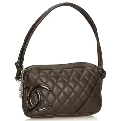 Chanel Vintage - Cambon Ligne Pochette Bag - Black - Leather and Lambskin Handbag - Luxury High Quality - Avvenice