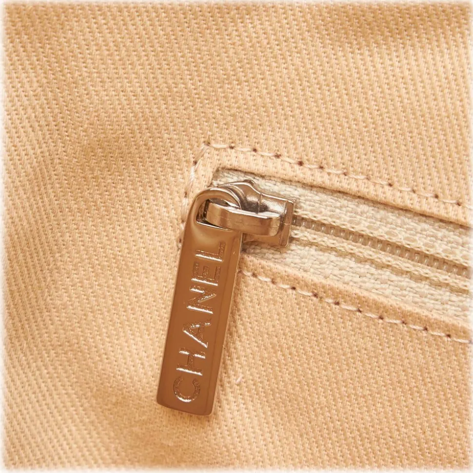 Chanel Vintage - Camellia CC Tote Bag - Yellow - Leather and Canvas Handbag - Luxury High Quality - Avvenice