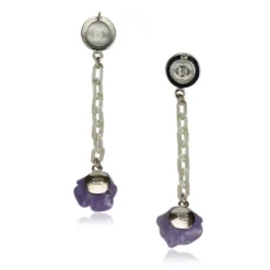 Chanel Vintage - Camellia Drop Earrings - Silver - Earrings Chanel - Luxury High Quality - Avvenice