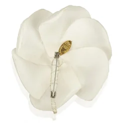 Chanel Vintage - Camellia Brooch - White Ivory - Brooch Chanel - Luxury High Quality - Avvenice