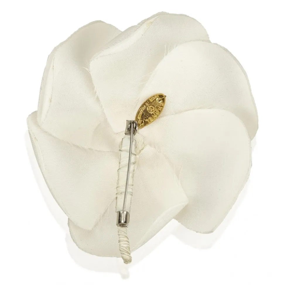 Chanel Vintage - Camellia Brooch - White Ivory - Brooch Chanel - Luxury High Quality - Avvenice