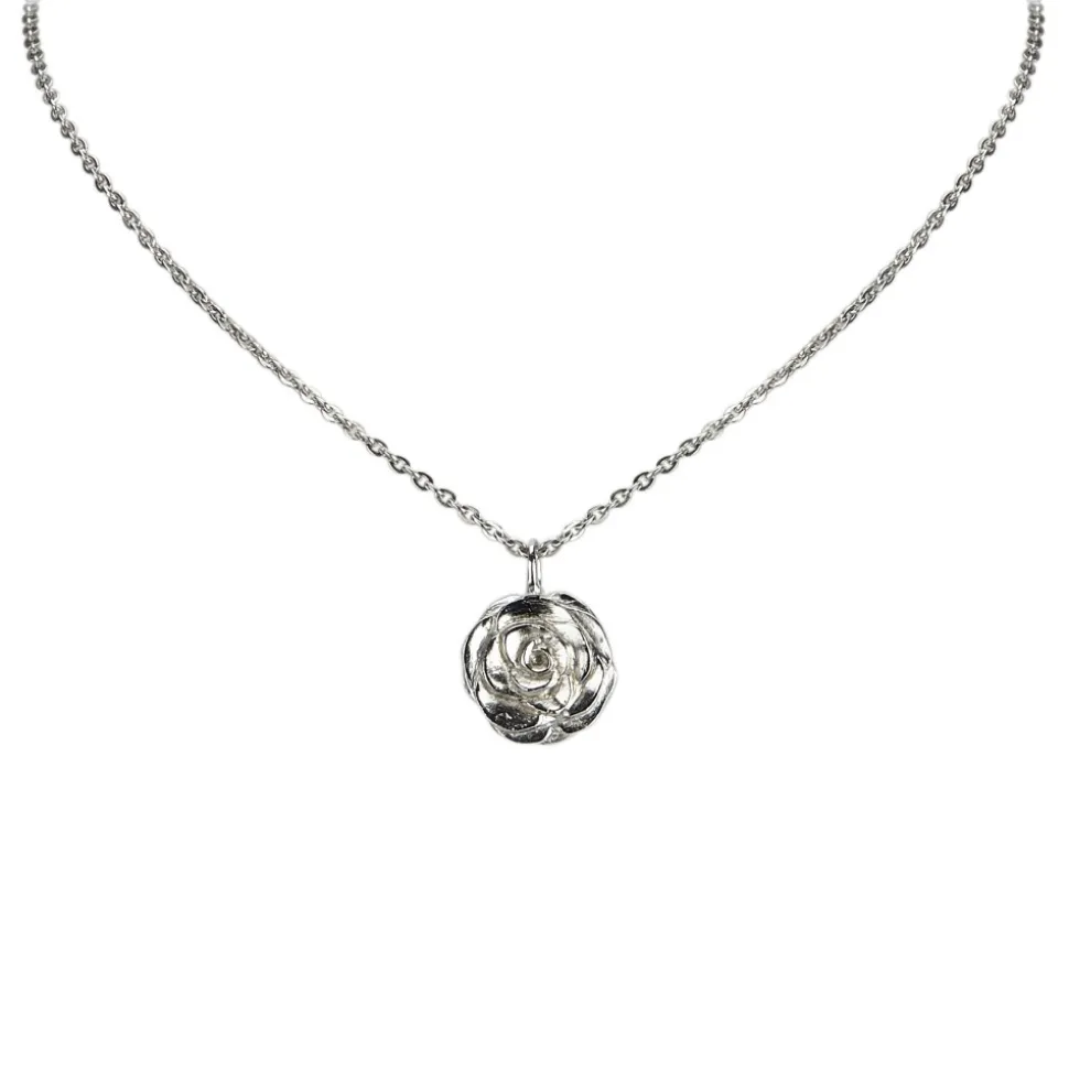 Chanel Vintage - Camellia Pendant Necklace - Silver - Necklace Chanel - Luxury High Quality - Avvenice
