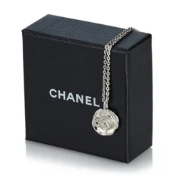 Chanel Vintage - Camellia Pendant Necklace - Silver - Necklace Chanel - Luxury High Quality - Avvenice
