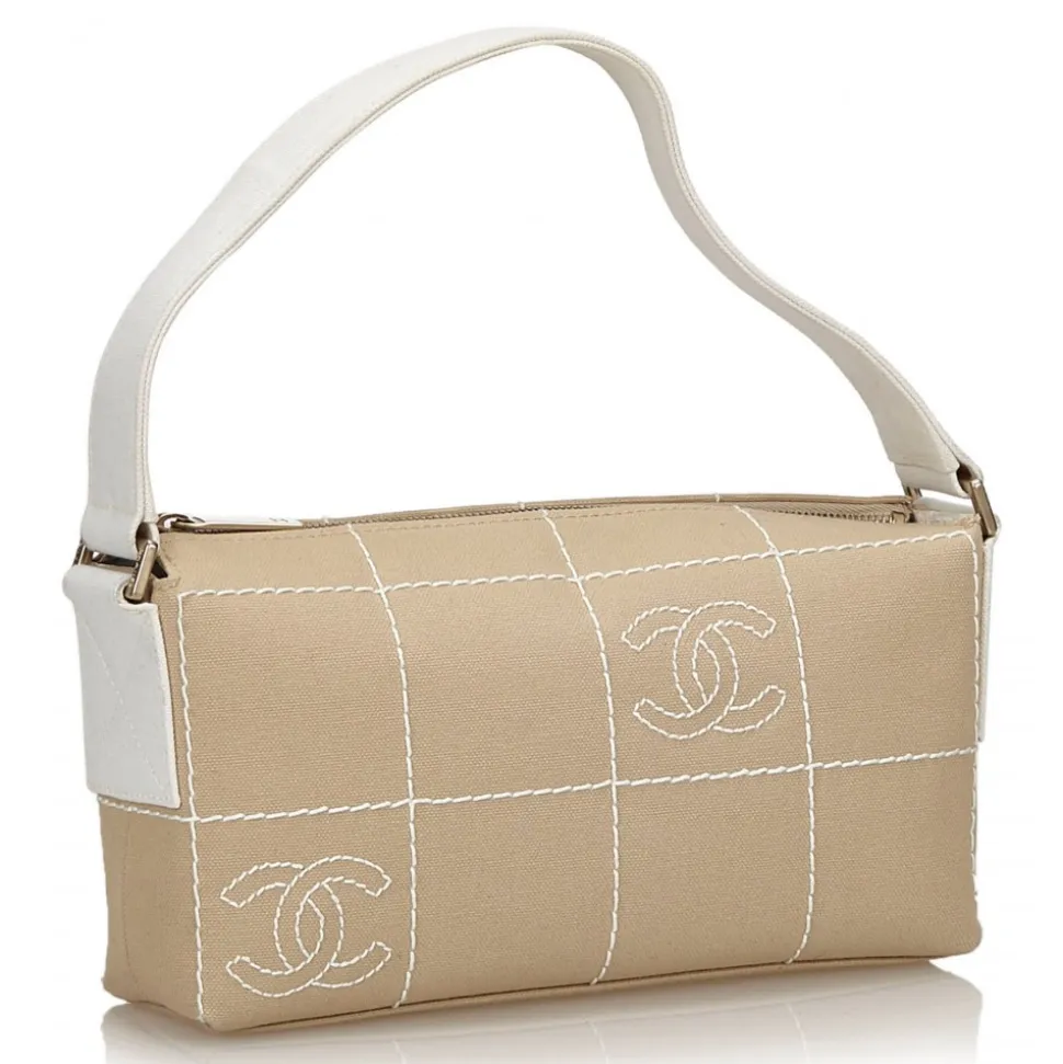 Chanel Vintage - Canvas Handbag Bag - Brown Beige - Canvas Handbag - Luxury High Quality - Avvenice